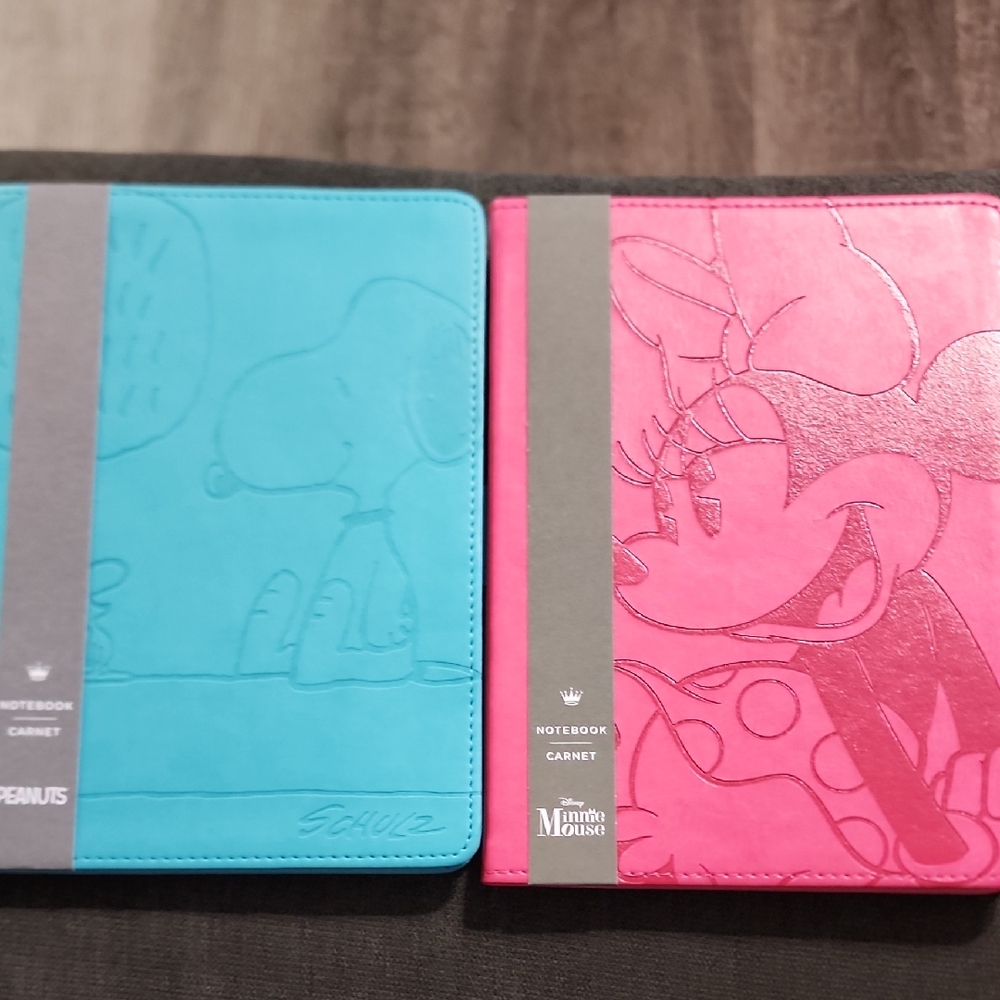 2  Hallmark Notebooks Peanuts & Minnie